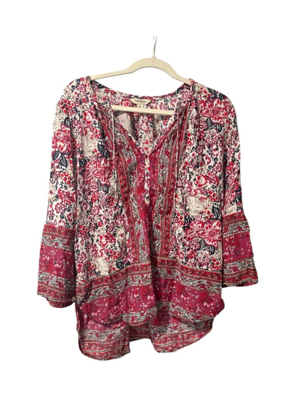 Lucky Brand Floral Peasant Blouse - Picture 2 of 8